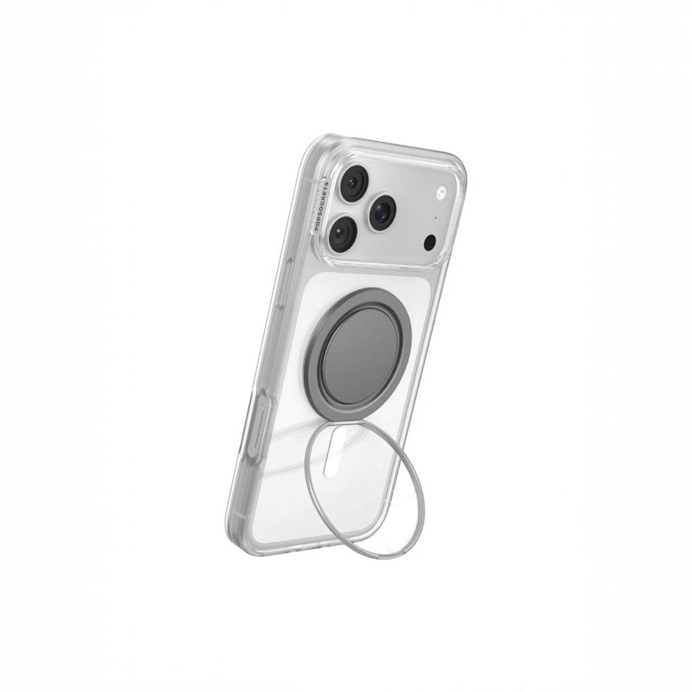 POPSOCKETS Low-Pro MagSafe m. Ståfunktion - Gunmetal