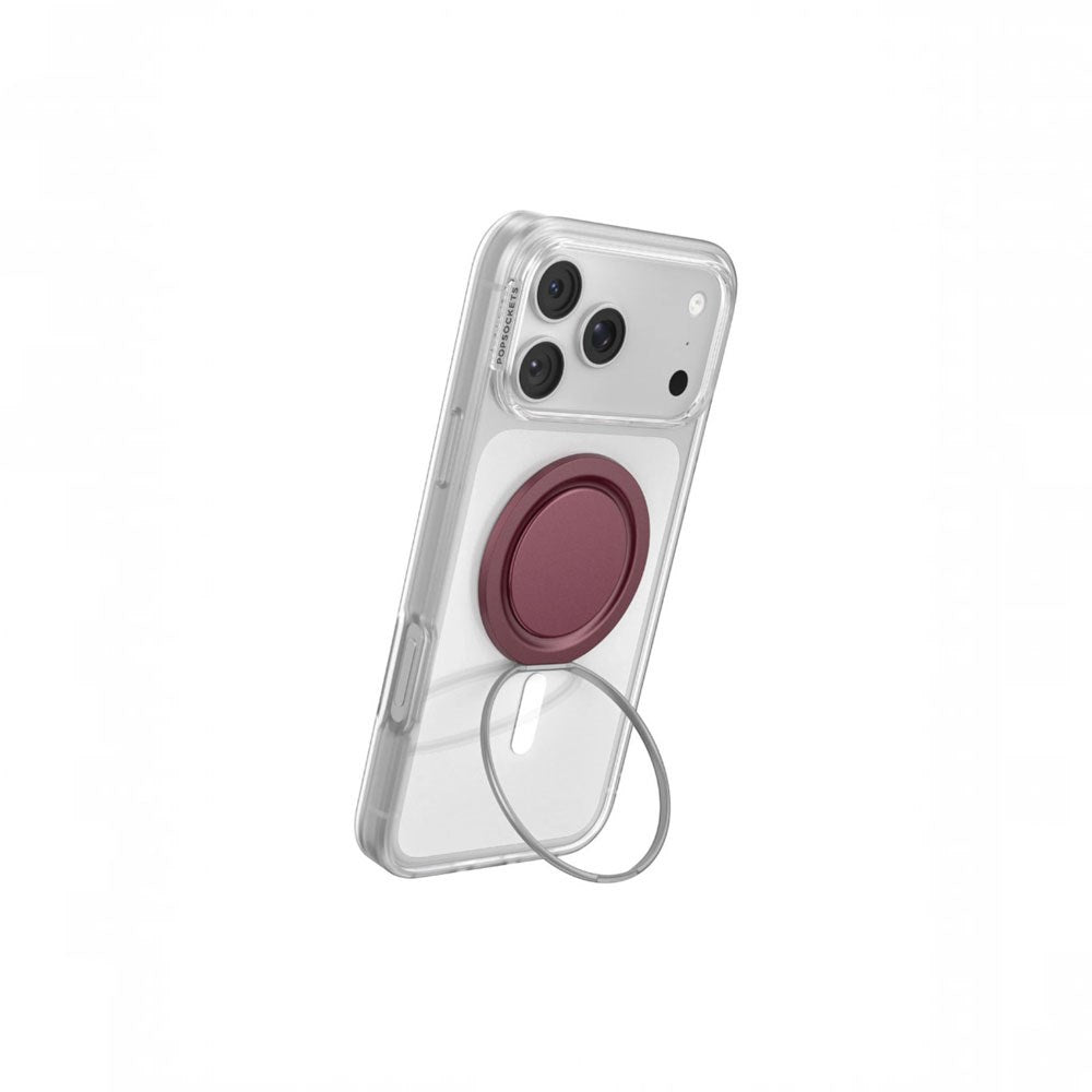 POPSOCKETS Low-Pro MagSafe m. Ståfunktion - Burgundy