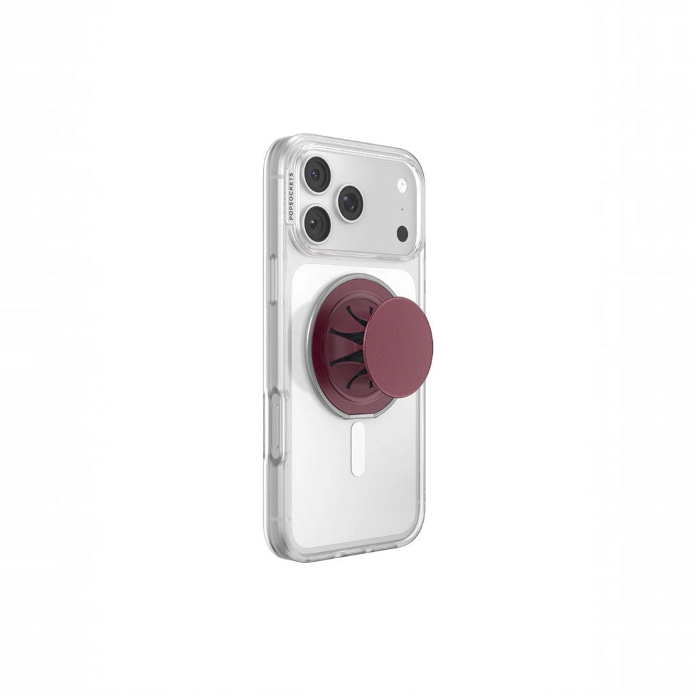 POPSOCKETS Low-Pro MagSafe m. Ståfunktion - Burgundy