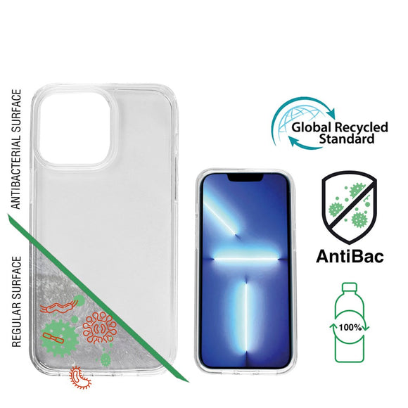 iPhone 14 Plus 4Smarts AntiBac Eco Cover - 100% Genbrugsplast - Gennemsigtig