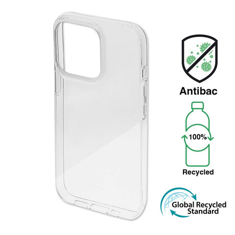 iPhone 14 Plus 4Smarts AntiBac Eco Cover - 100% Genbrugsplast - Gennemsigtig