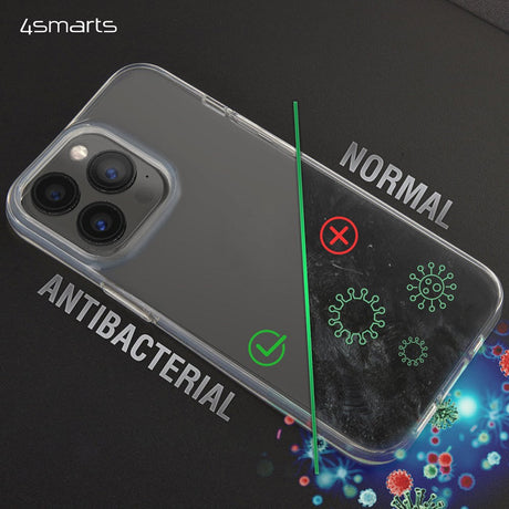 iPhone 14 Plus 4Smarts AntiBac Eco Cover - 100% Genbrugsplast - Gennemsigtig