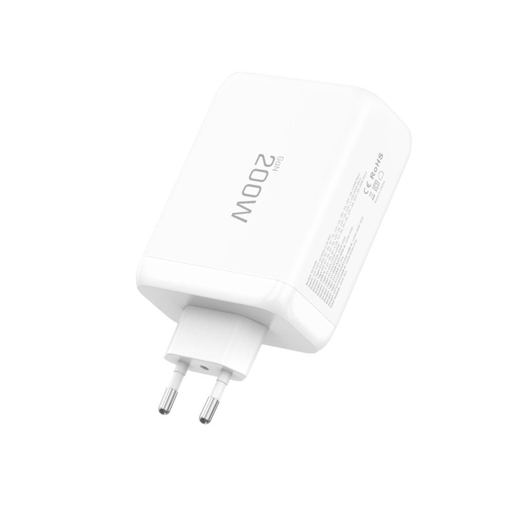 Tech-Protect 200W Vægoplader m. 3x USB-C & 1x USB-A - Hvid