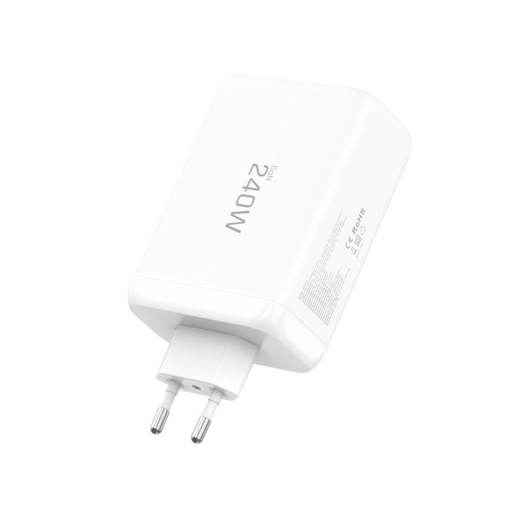 Tech-Protect 240W Vægoplader m. 3x USB-C & 1x USB-A - Hvid