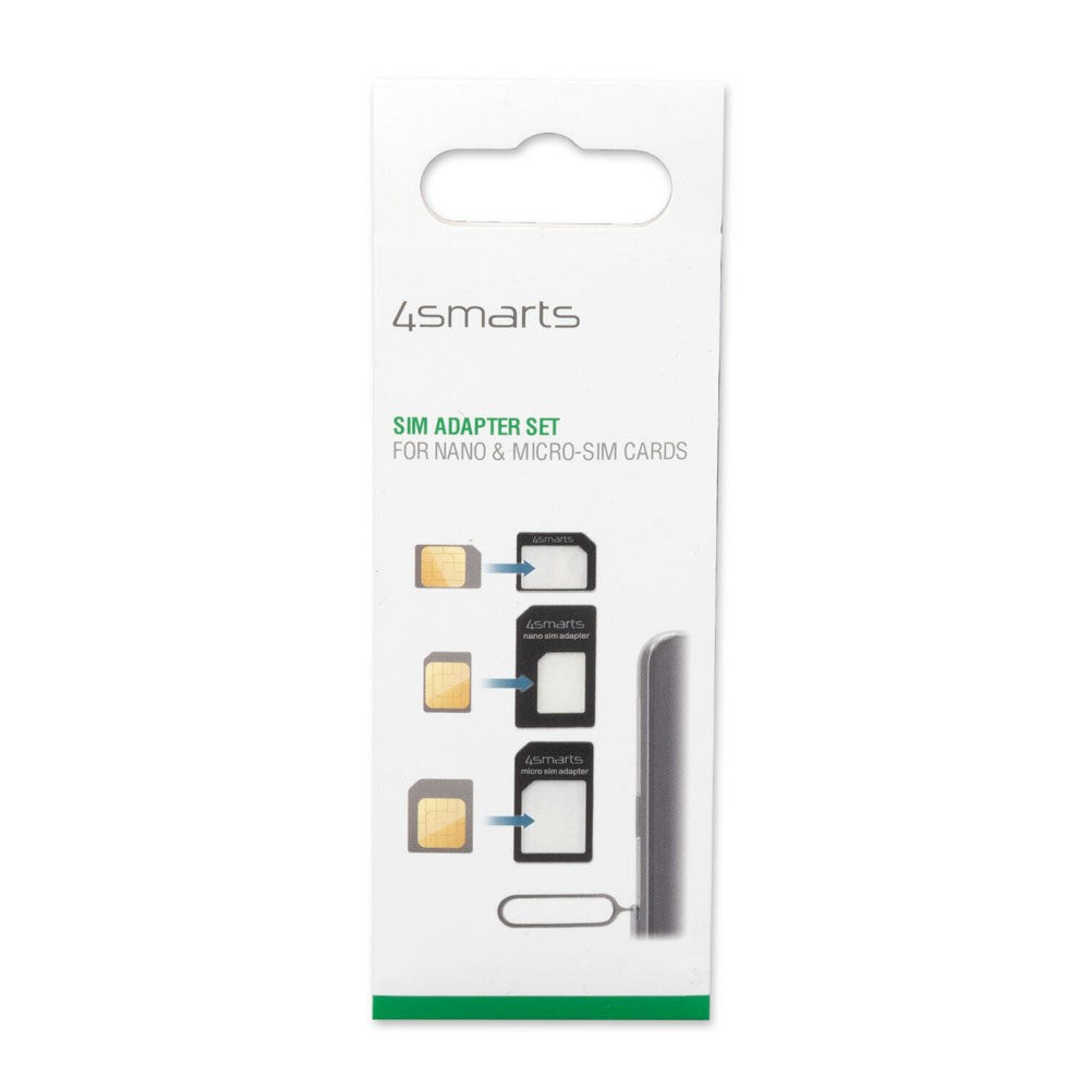 4smarts SIM Adapter Sæt - 3 stk - Sort