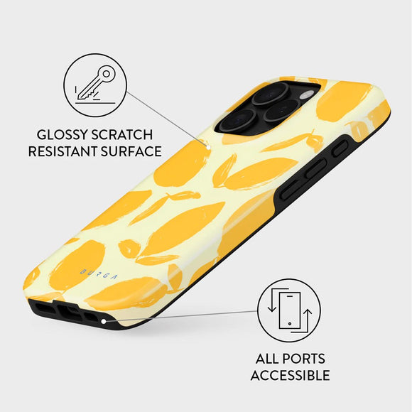 Burga iPhone 16 Pro Tough Fashion Case - Lemon Tart