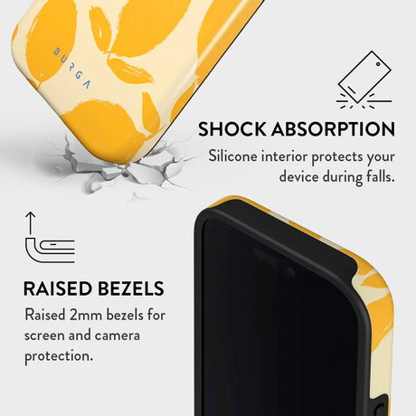 Burga iPhone 16 Pro Tough Fashion Case - Lemon Tart