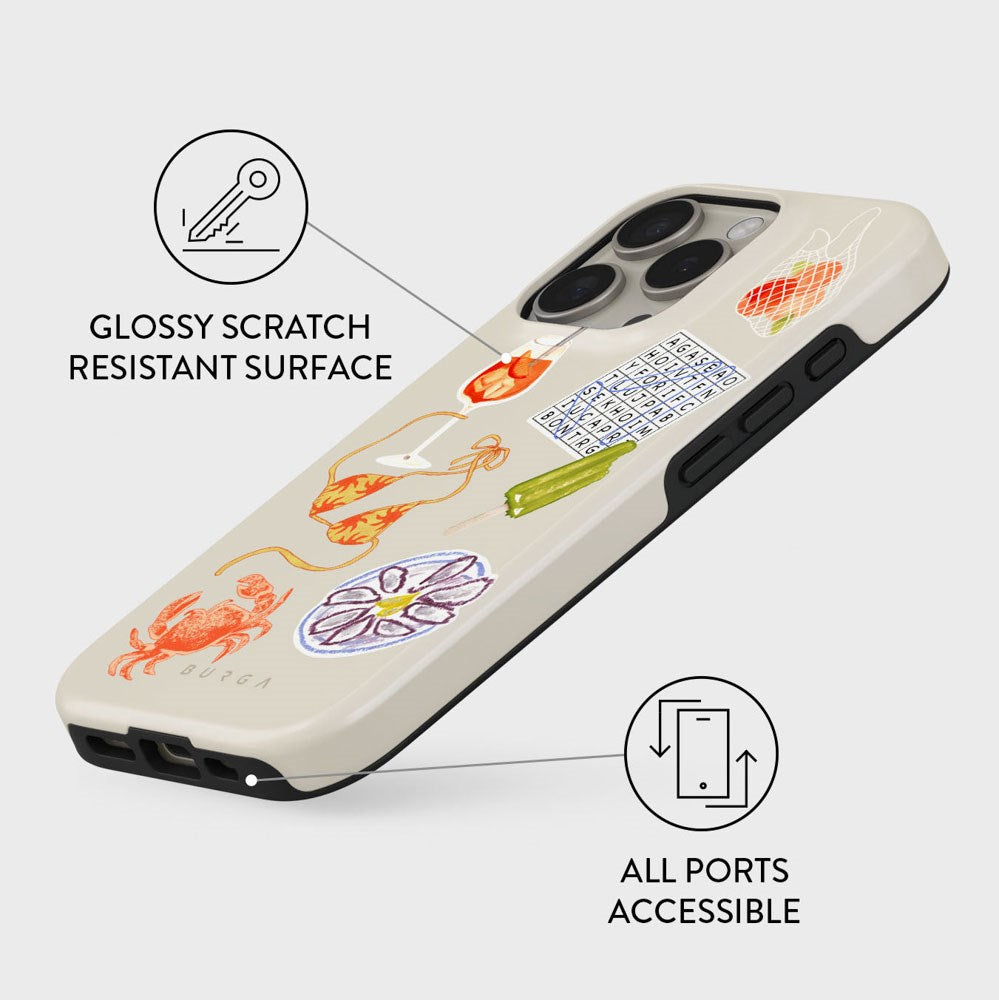 Burga iPhone 16 Pro Tough Fashion Case - Seaside Muse