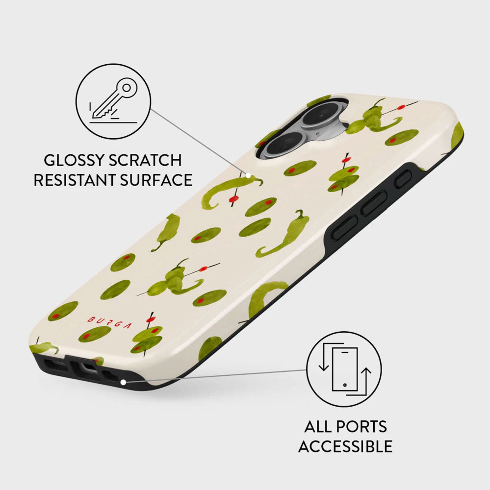 iPhone 16 Burga Tough Fashion Case - MagSafe Kompatibel - Aperitivo