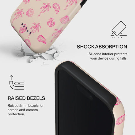 Burga iPhone 17 Tough Fashion Case - MagSafe Kompatibel - Beach Please