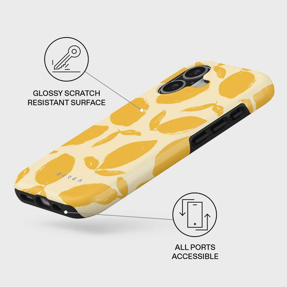 Burga iPhone 17 Tough Fashion Case - MagSafe Kompatibel - Lemon Tart