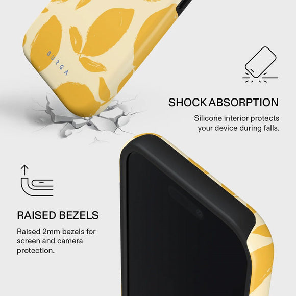 Burga iPhone 17 Tough Fashion Case - MagSafe Kompatibel - Lemon Tart