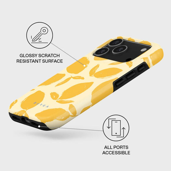Burga iPhone 17 Pro Tough Fashion Case - MagSafe Kompatibel - Lemon Tart