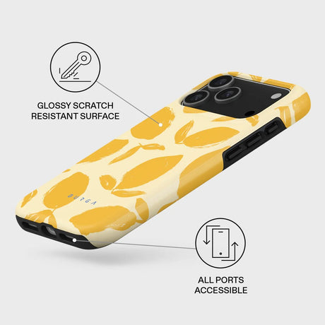 Burga iPhone 17 Pro Max Tough Fashion Case - MagSafe Kompatibel - Lemon Tart