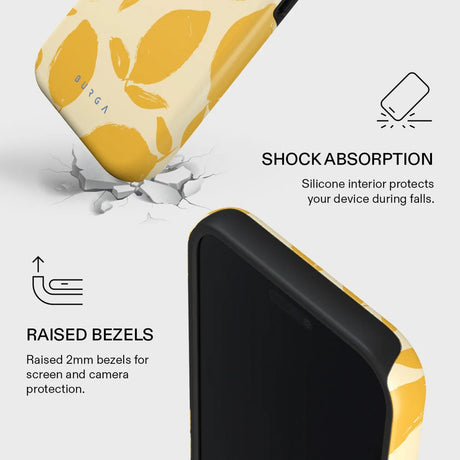 Burga iPhone 17 Pro Max Tough Fashion Case - MagSafe Kompatibel - Lemon Tart