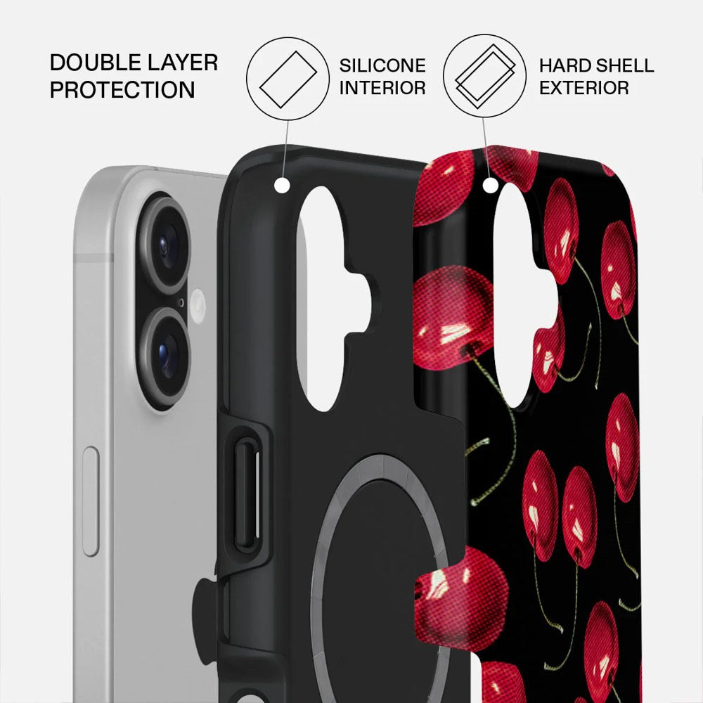 Burga iPhone 17 Tough Fashion Case - MagSafe Kompatibel - Cherrybomb