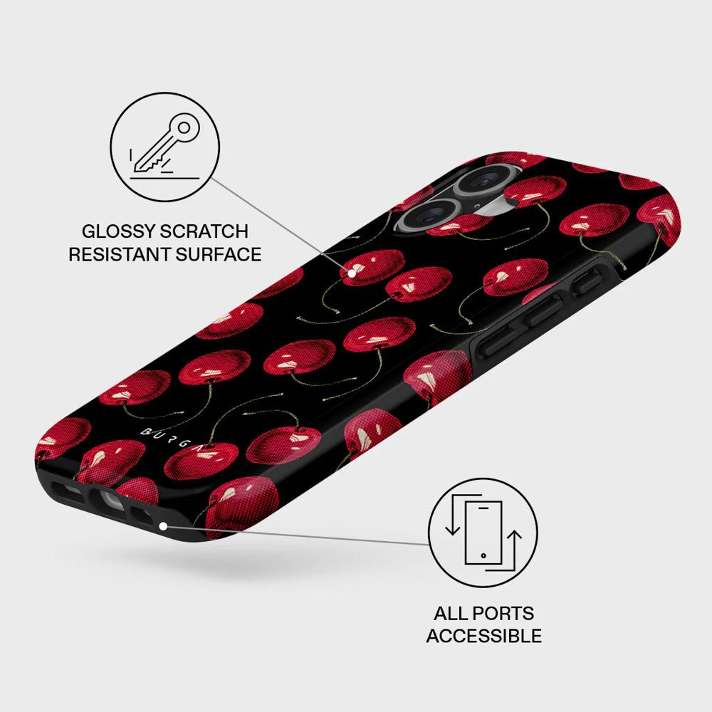 Burga iPhone 17 Tough Fashion Case - MagSafe Kompatibel - Cherrybomb