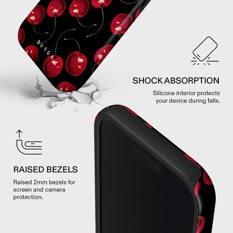 Burga iPhone 17 Tough Fashion Case - MagSafe Kompatibel - Cherrybomb