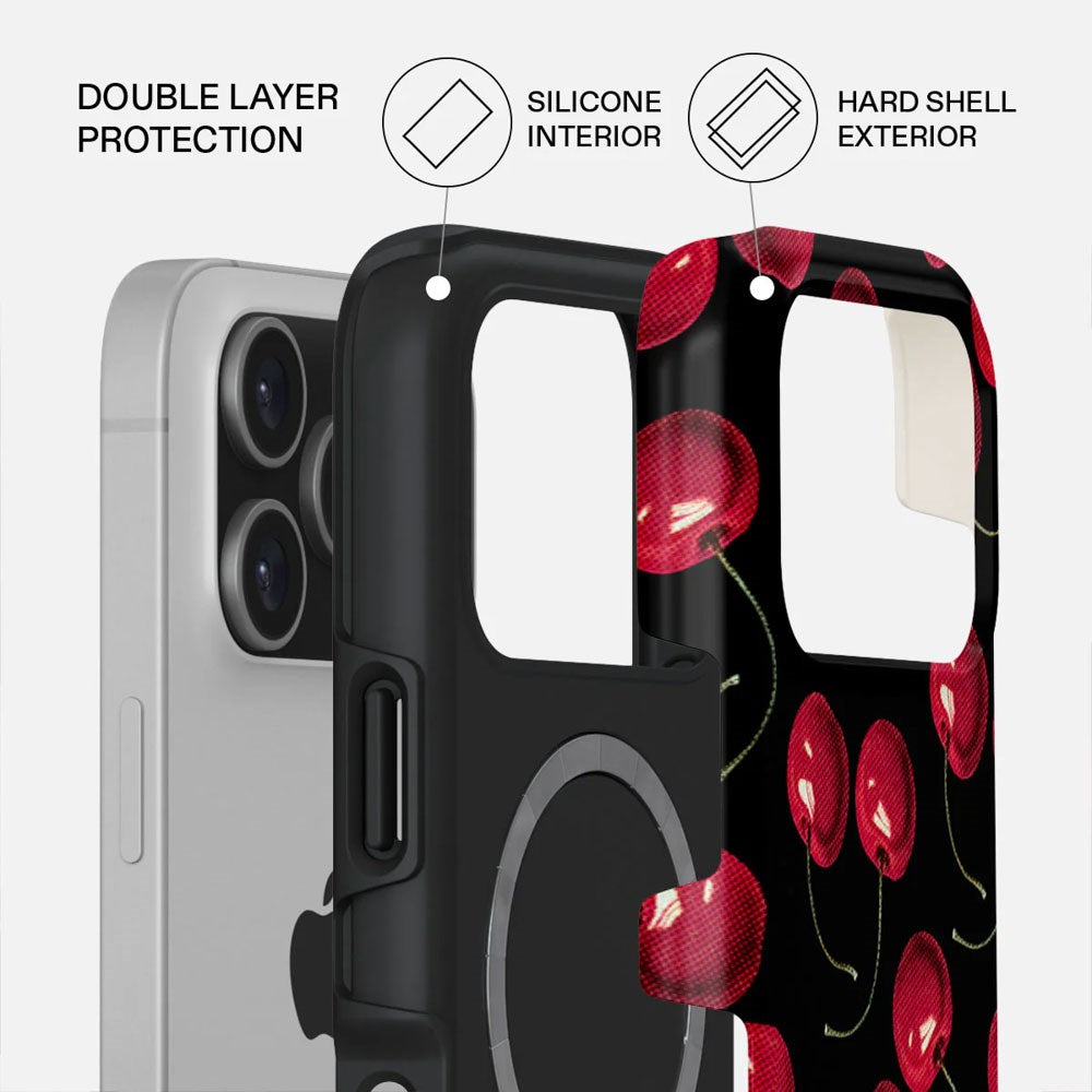 Burga iPhone 17 Pro Tough Fashion Case - MagSafe Kompatibel - Cherrybomb