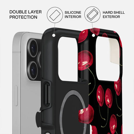 Burga iPhone 17 Pro Tough Fashion Case - MagSafe Kompatibel - Cherrybomb