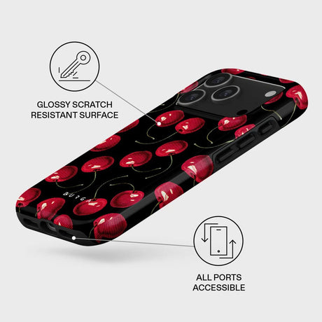 Burga iPhone 17 Pro Tough Fashion Case - MagSafe Kompatibel - Cherrybomb