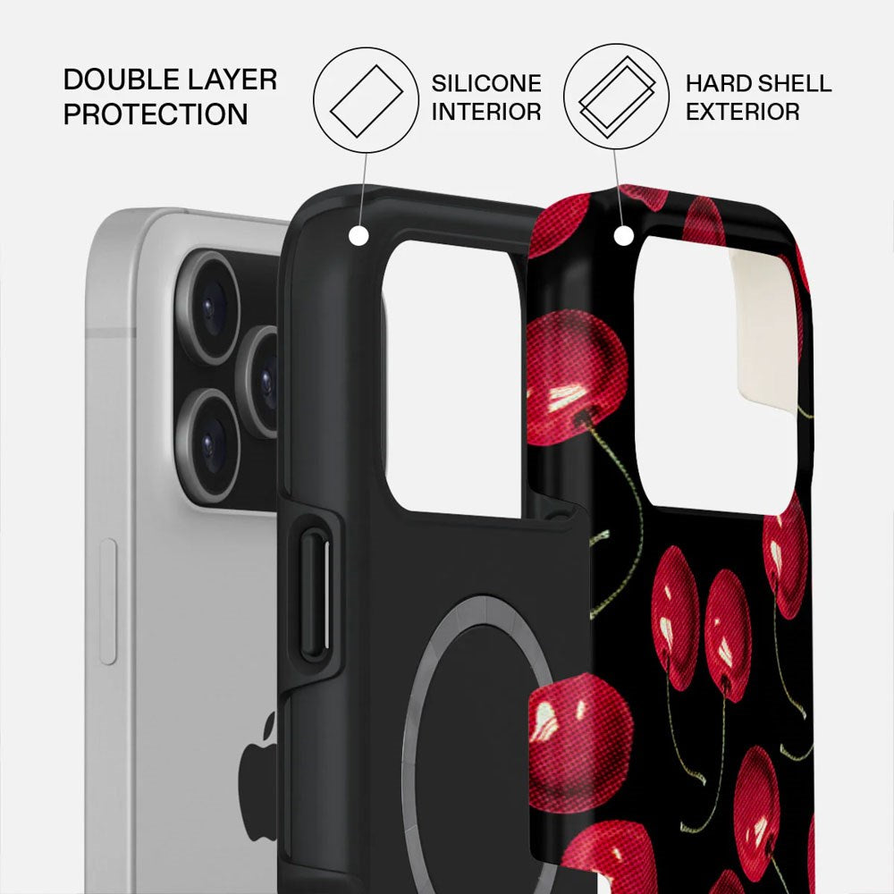 Burga iPhone 17 Pro Max Tough Fashion Case - MagSafe Kompatibel - Cherrybomb