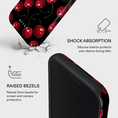 Burga iPhone 17 Pro Max Tough Fashion Case - MagSafe Kompatibel - Cherrybomb