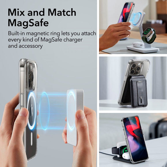 ESR iPhone 15 Pro Classic Hybrid Cover - MagSafe Kompatibel - Gennemsigtig