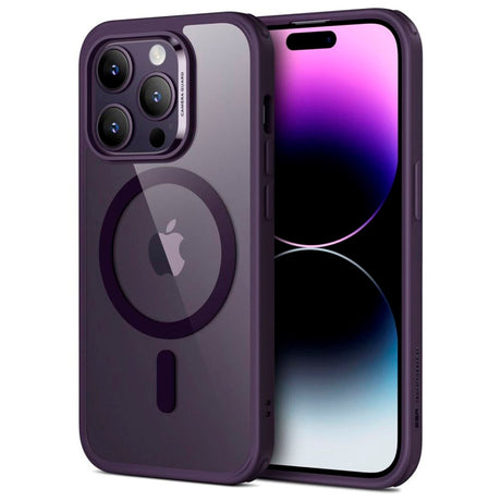 ESR iPhone 14 Pro Classic Hybrid Cover - MagSafe Kompatibel - Gennemsigtig / Lilla