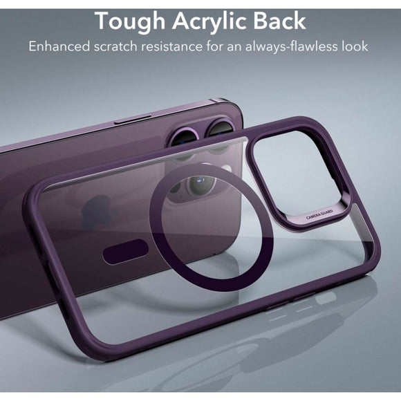 ESR iPhone 14 Pro Classic Hybrid Cover - MagSafe Kompatibel - Gennemsigtig / Lilla