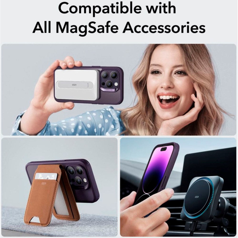 ESR iPhone 14 Pro Classic Hybrid Cover - MagSafe Kompatibel - Gennemsigtig / Lilla