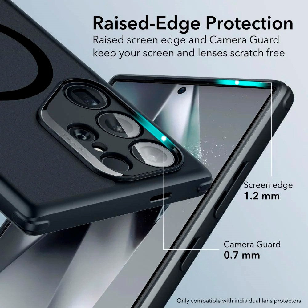 ESR Samsung Galaxy S24 Ultra Classic Hybrid Cover - MagSafe Kompatibel - Mat Sort