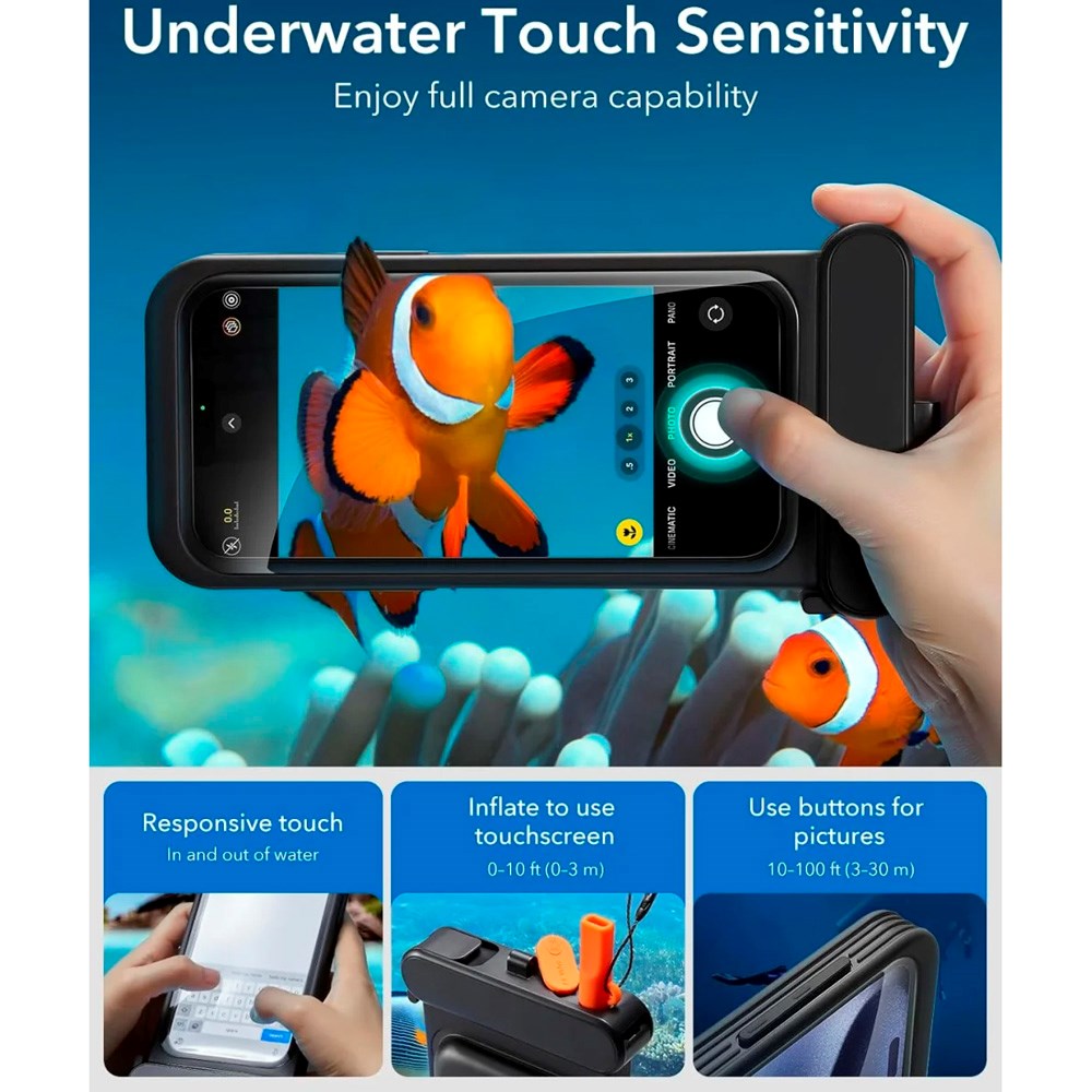ESR iPhone 15 Pro Max / 14 Pro Max Vandtæt Case - Sort