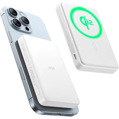 ESR Qi2 MagSlim PowerBank - 15W / 10.000 mAh - MagSafe Kompatibel - Hvid