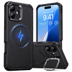 ESR iPhone 16 Cyber Armor Cover m. Kickstand - MagSafe Kompatibel - Sort