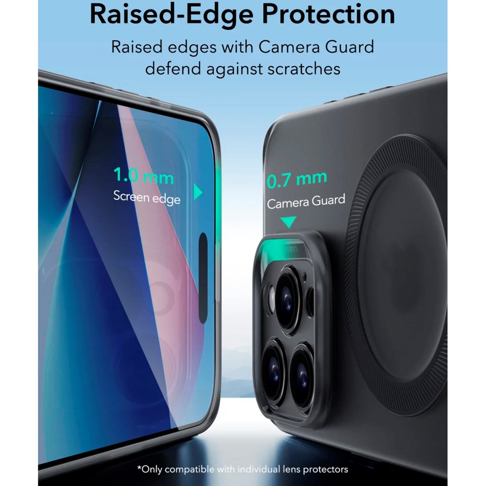 ESR iPhone 16 Pro Zero Clear Fleksibelt Plastik Cover - MagSafe Kompatibel - Mat Sort