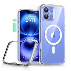 iPhone 16 ESR Classic Pro Set HaloLock m. Bagside Cover & Beskyttelsesglas - MagSafe Kompatibel - Gennemsigtig