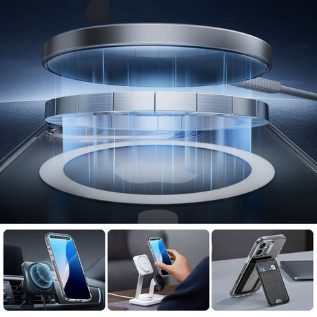 iPhone 16 ESR Classic Pro Set HaloLock m. Bagside Cover & Beskyttelsesglas - MagSafe Kompatibel - Gennemsigtig