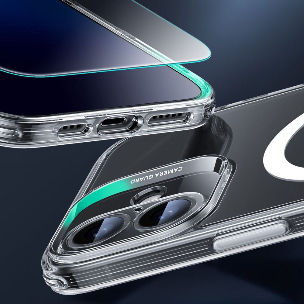 iPhone 16 ESR Classic Pro Set HaloLock m. Bagside Cover & Beskyttelsesglas - MagSafe Kompatibel - Gennemsigtig