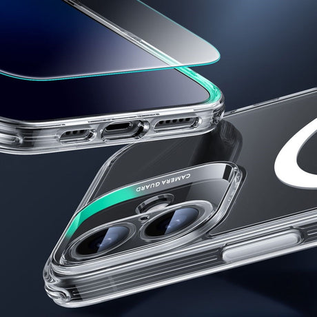 iPhone 16 ESR Classic Pro Set HaloLock m. Bagside Cover & Beskyttelsesglas - MagSafe Kompatibel - Gennemsigtig