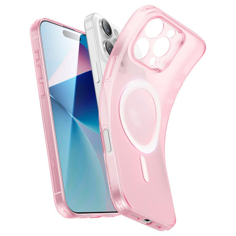 ESR iPhone 16 Pro Zero Clear Fleksibelt Plastik Cover - MagSafe Kompatibel - Mat Lyserød