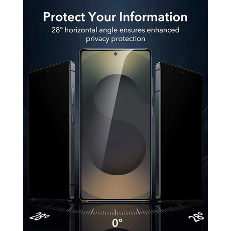 Samsung Galaxy S25 Ultra ESR Privacy Skærmbeskyttelse m. Monteringskasse - Gennemsigtig