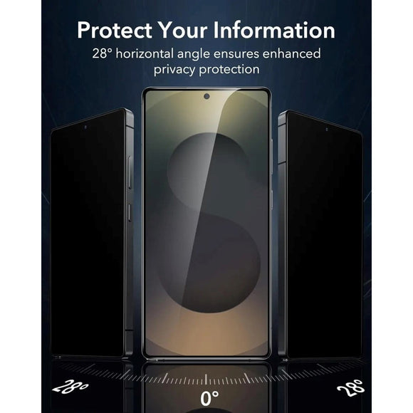 Samsung Galaxy S25 Ultra ESR Privacy Skærmbeskyttelse m. Monteringskasse - Gennemsigtig