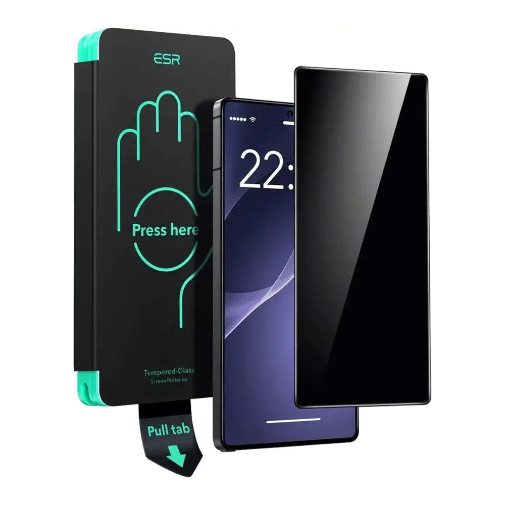 Samsung Galaxy S25 Ultra ESR Privacy Skærmbeskyttelse m. Monteringskasse - Gennemsigtig