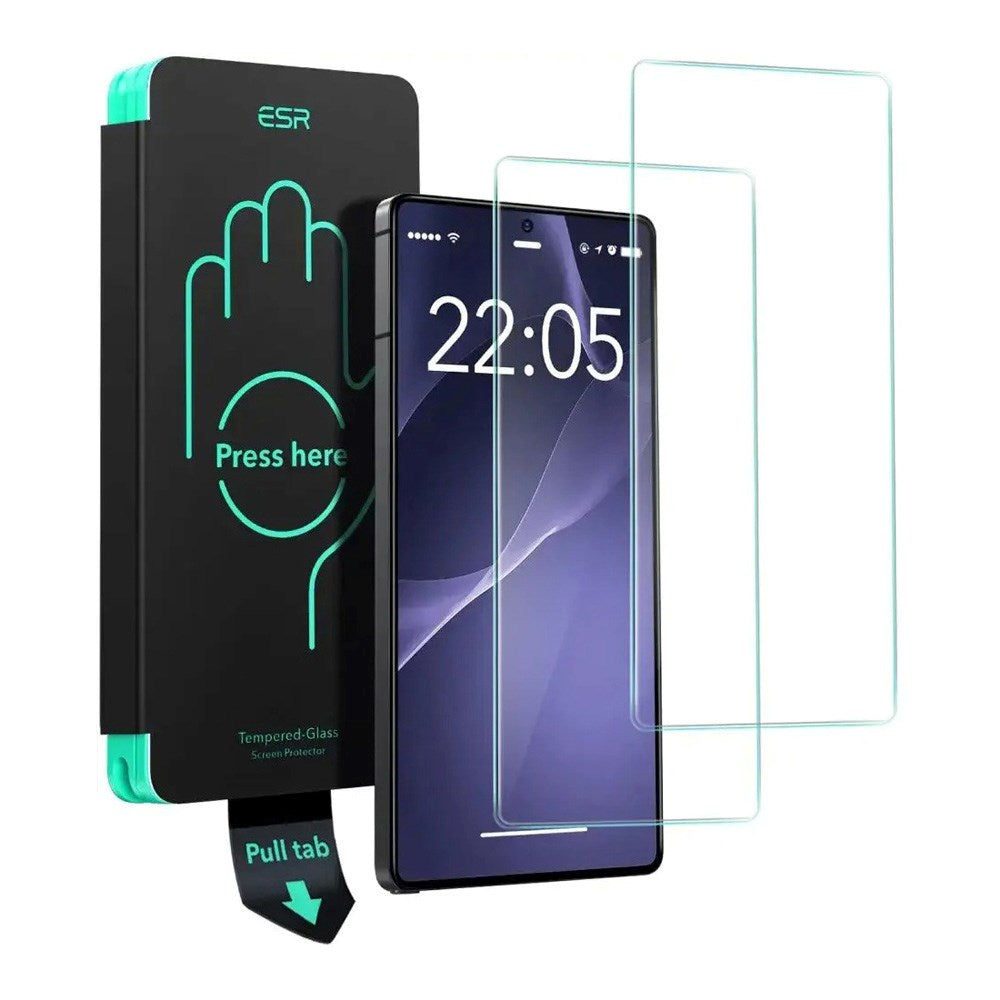 Samsung Galaxy S25 Ultra ESR Armorite Skærmbeskyttelse m. Monteringskasse - 2 stk. - Gennemsigtig