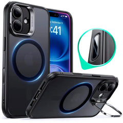 ESR iPhone 16 Classic Hybrid Cover m. Kickstand - MagSafe Kompatibel - Mat Sort