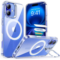 ESR iPhone 16 Plus Classic Hybrid Cover m. Kickstand - MagSafe Kompatibel - Gennemsigtig