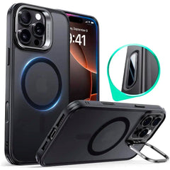 ESR iPhone 16 Pro Max Classic Hybrid Cover m. Kickstand - MagSafe Kompatibel - Mat Sort