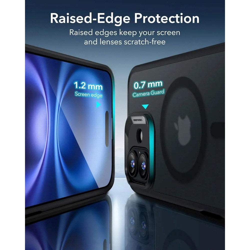 ESR iPhone 16 Classic Hybrid Cover m. Camera Control Knap - MagSafe Kompatibel - Mat Gennemsigtig / Sort