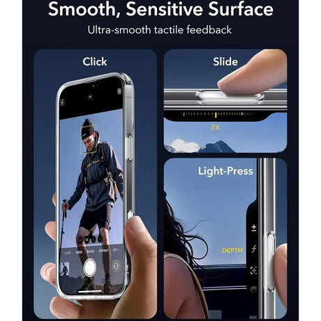 ESR iPhone 16 Pro Max Classic Hybrid Cover m. Camera Control Knap - MagSafe Kompatibel - Gennemsigtig